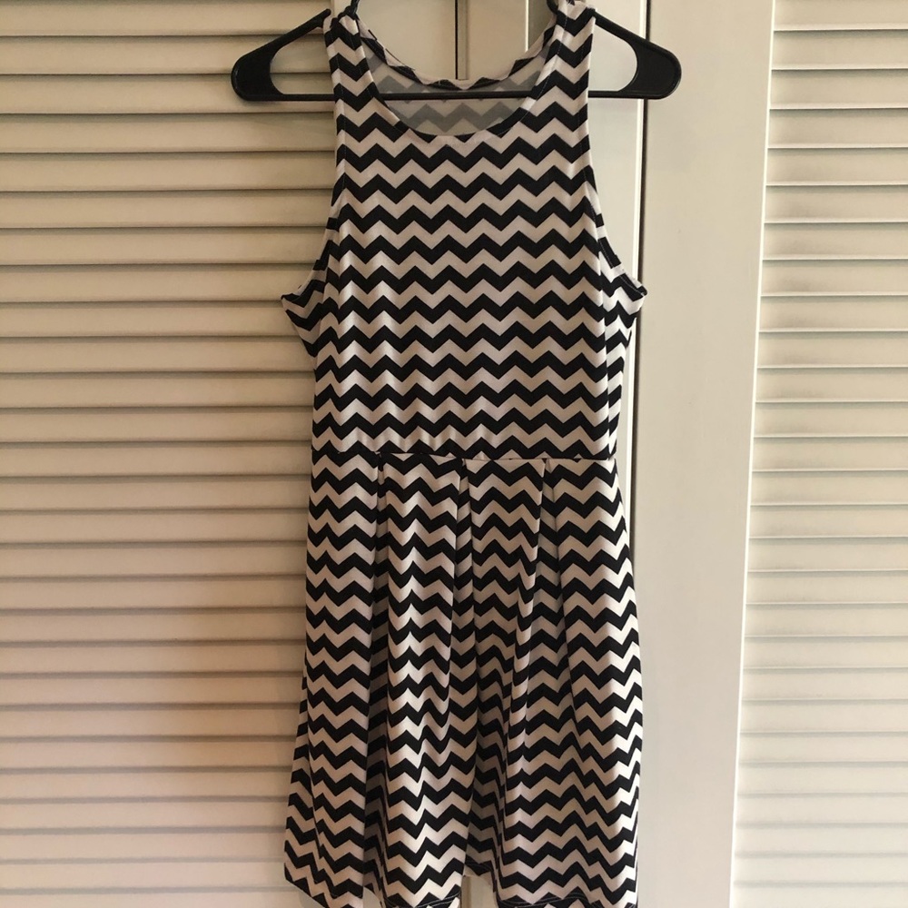 Black/White Chevron Dress